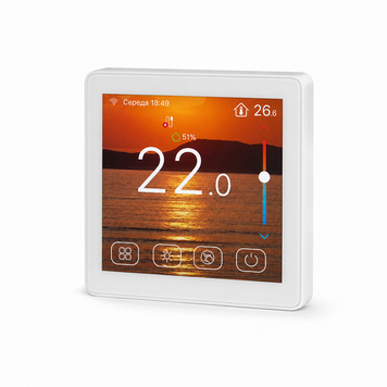 Кімнатний сенсорний термостат з WiFi управлінням Tervix Pro Line WiFi TouchScreen Thermostat (підлога), білий 114151 фото
