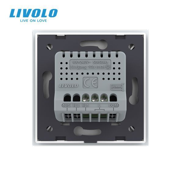 Розумний вимикач LIVOLO сенсорний білий скло Wi-Fi VL-C7FC1Z2-2WP фото