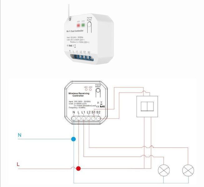 Модуль управління Tervix Pro Line RF 433 MHz receiver (on/off) 432721 фото